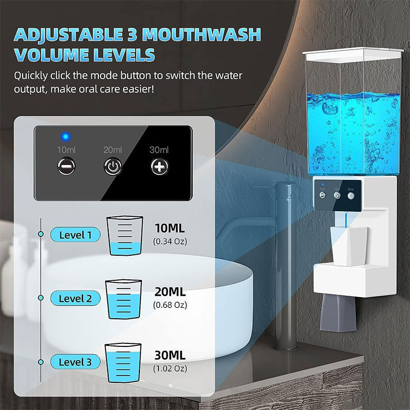 Automatic Mouthwash Dispenser Bathroom Wall Mounted 700ml